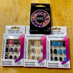 Brand New Press On Fake Nails Funky Designs